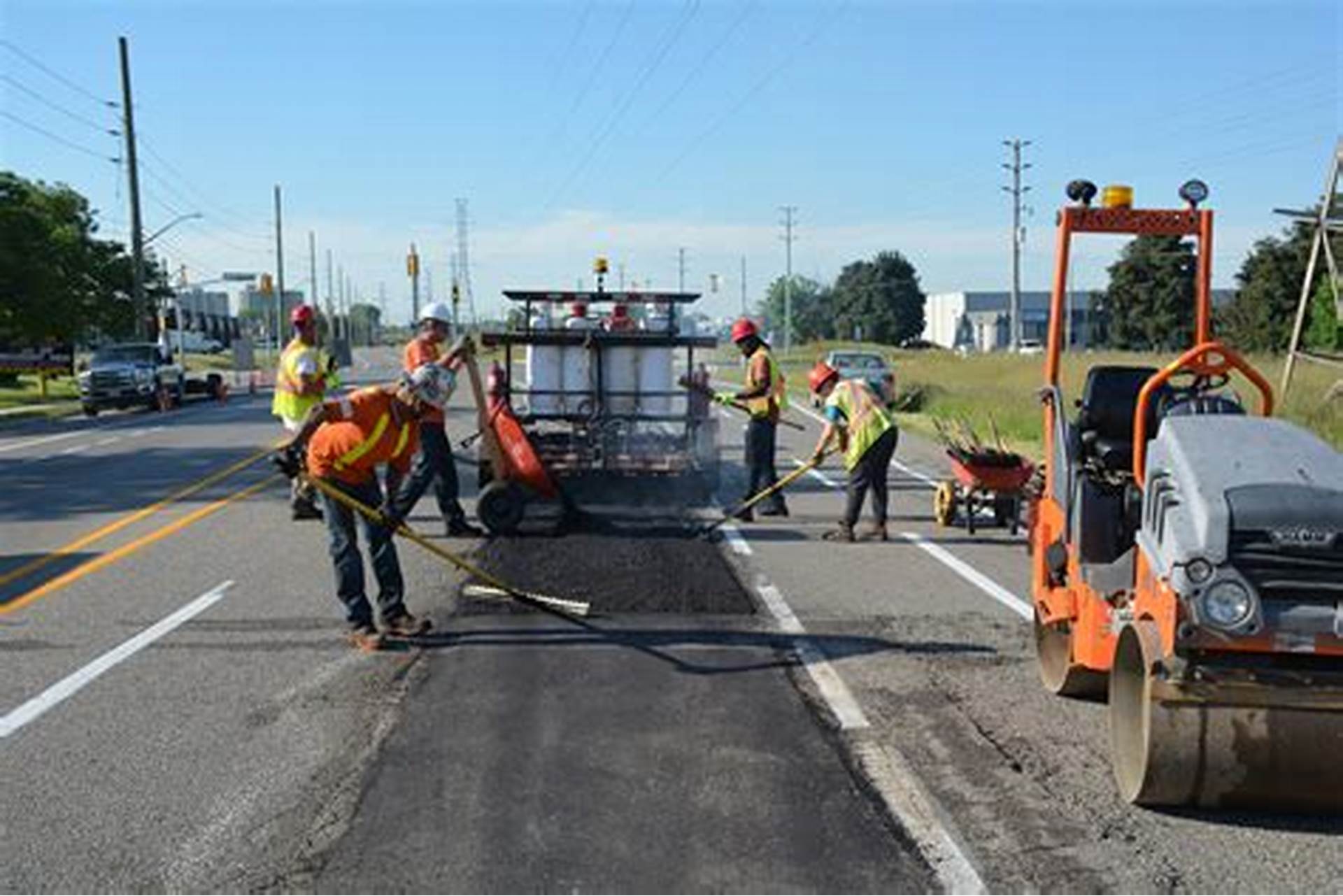 Asphalt Repairs work in progress